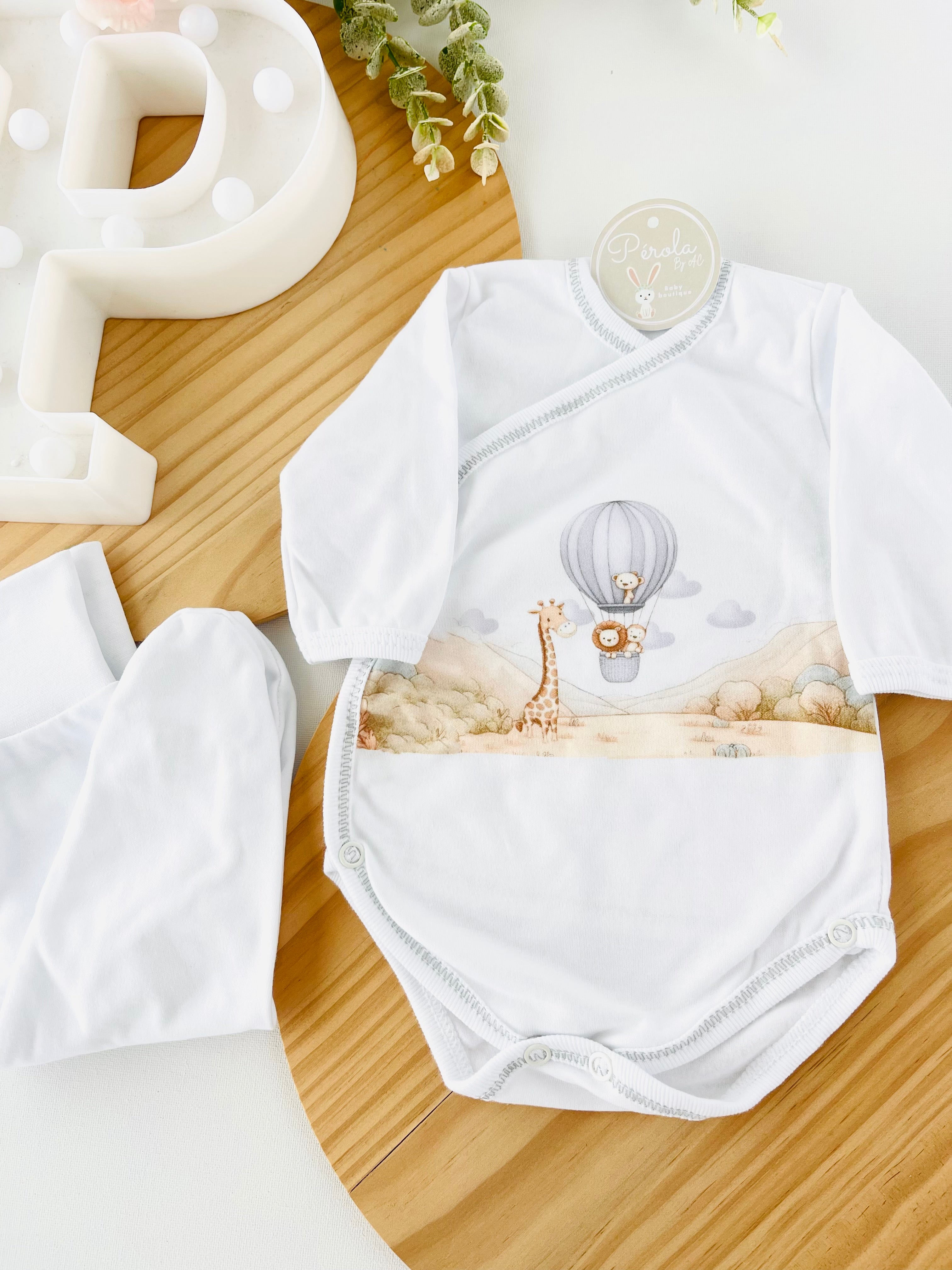 Body e calças com carda tema Safari