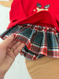 Conjunto Renas menina: camisola com capuz e saia/tapa fraldas