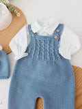 Saída maternidade menino azul cobalto  : 3 peças Outono/Inverno