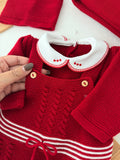 Pack saída de maternidade vermelho com manta
