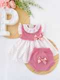 Vestido e tapa fraldas bolinhas