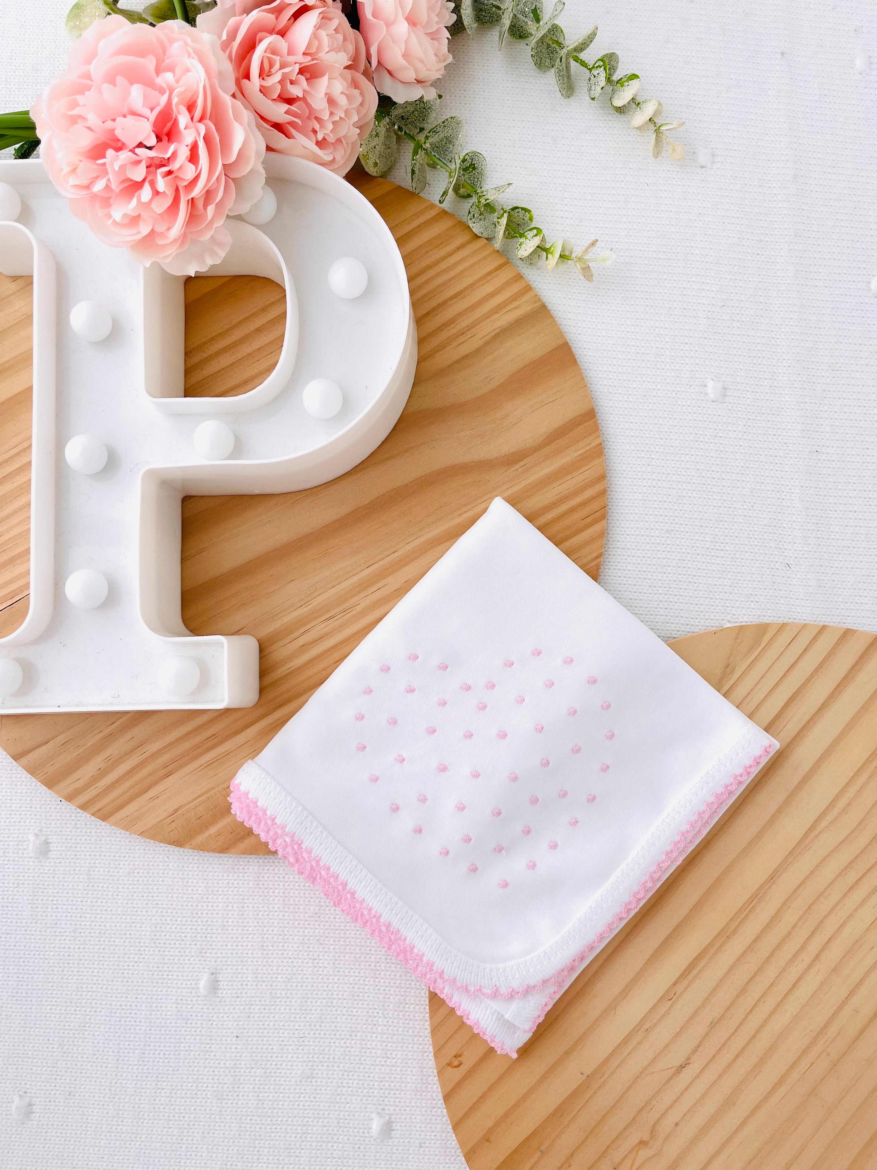 Fralda coração bordado