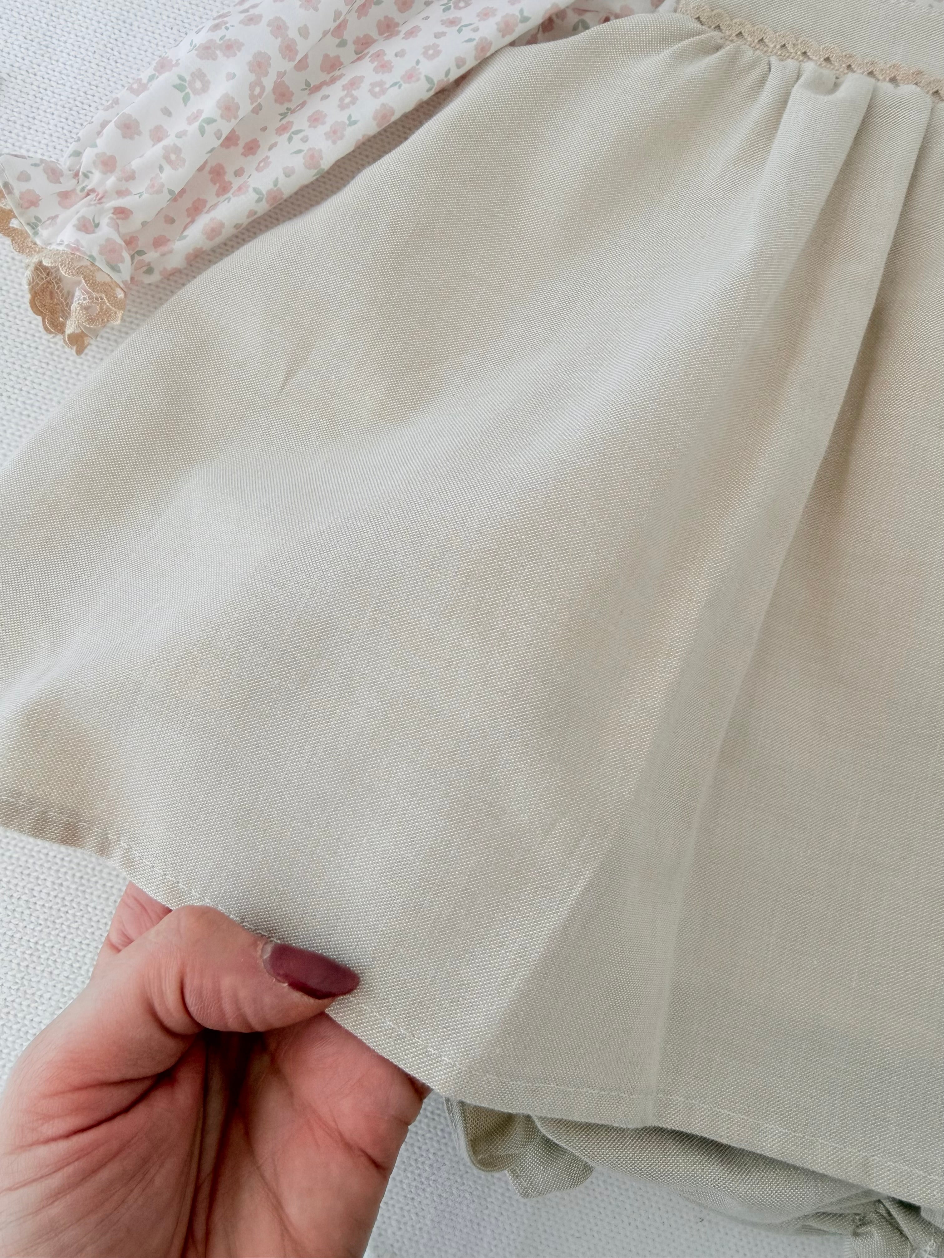 Conjunto Carmo: vestido, tapa fraldas e blusa
