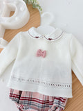 Conjunto rosa: camisola e tapa fraldas 1/3M