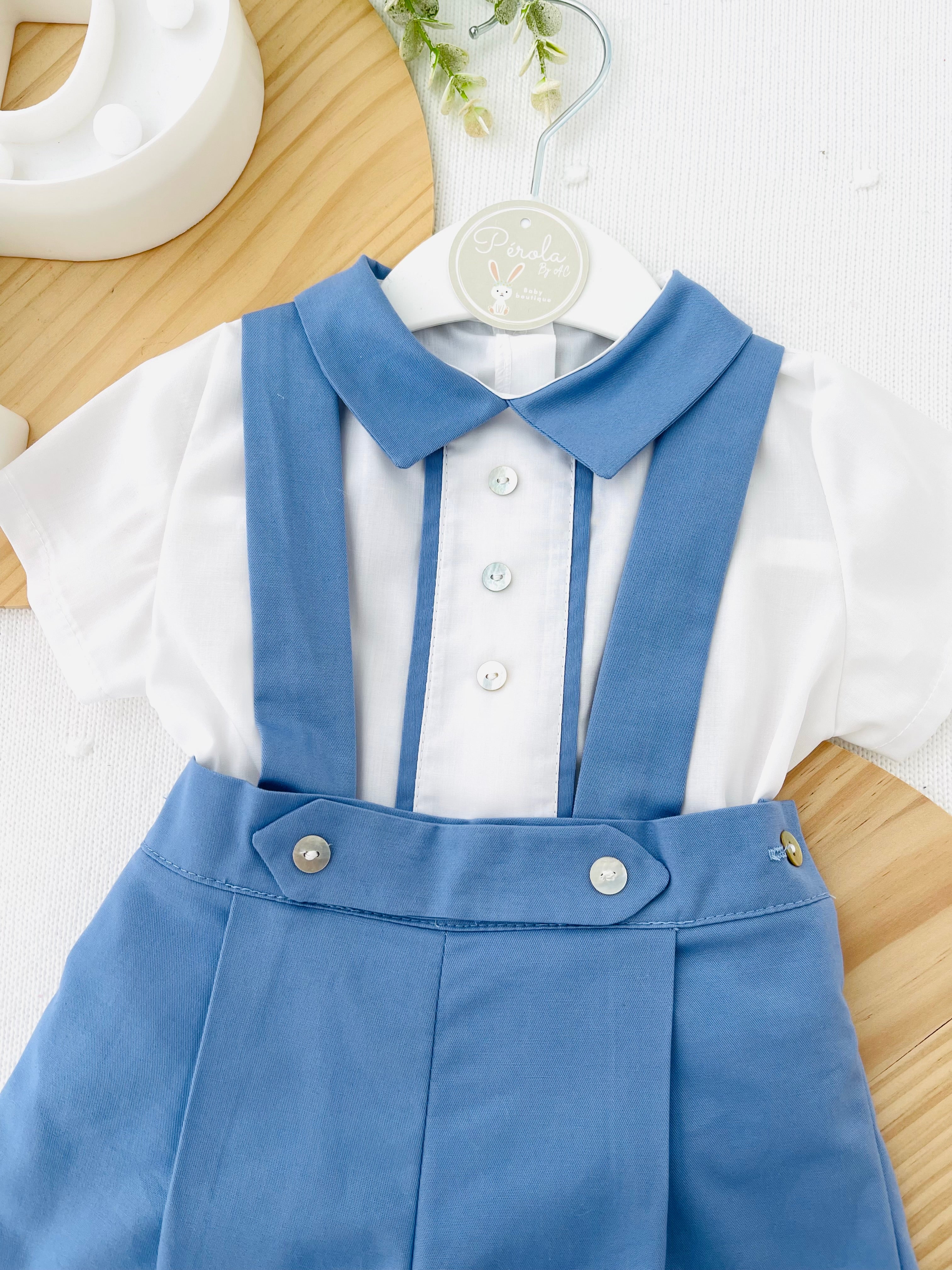 Conjunto cerimónia azul