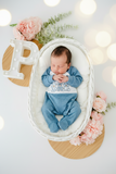 Babygrow azul cobalto algodão