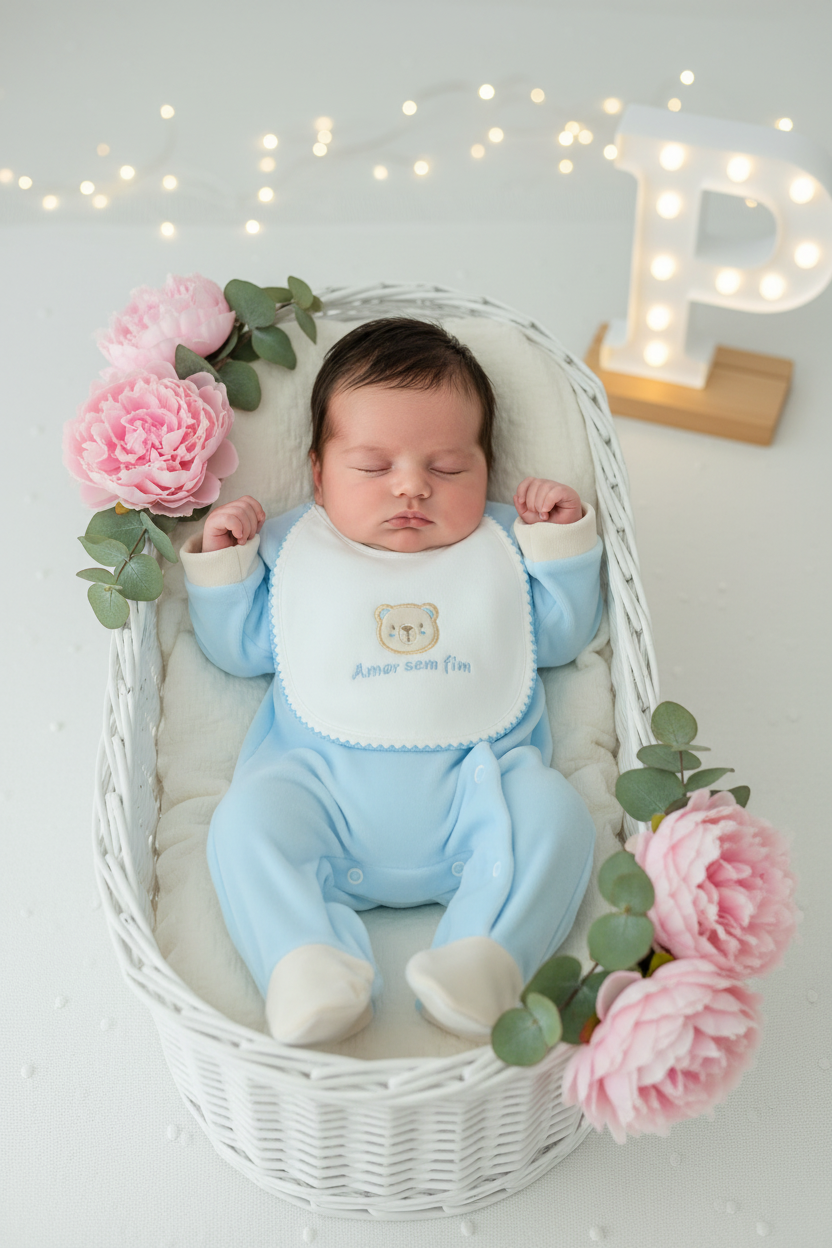 Babygrow tema: Amor sem fim em veludo