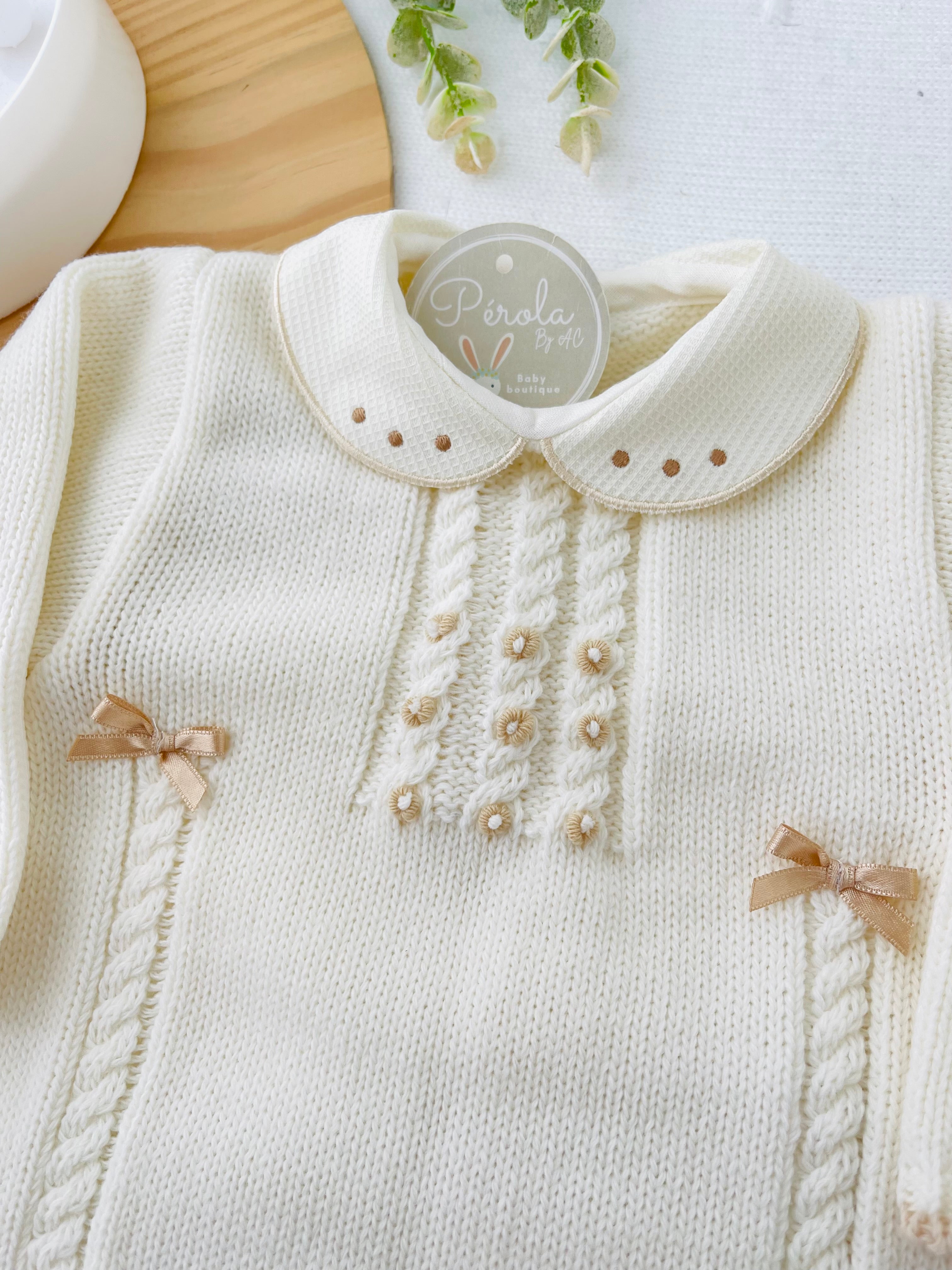 Saída de maternidade: macacão e gorro Outono/Inverno