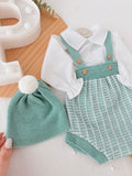 Conjunto doce verde : Fofo, camisa  e gorro