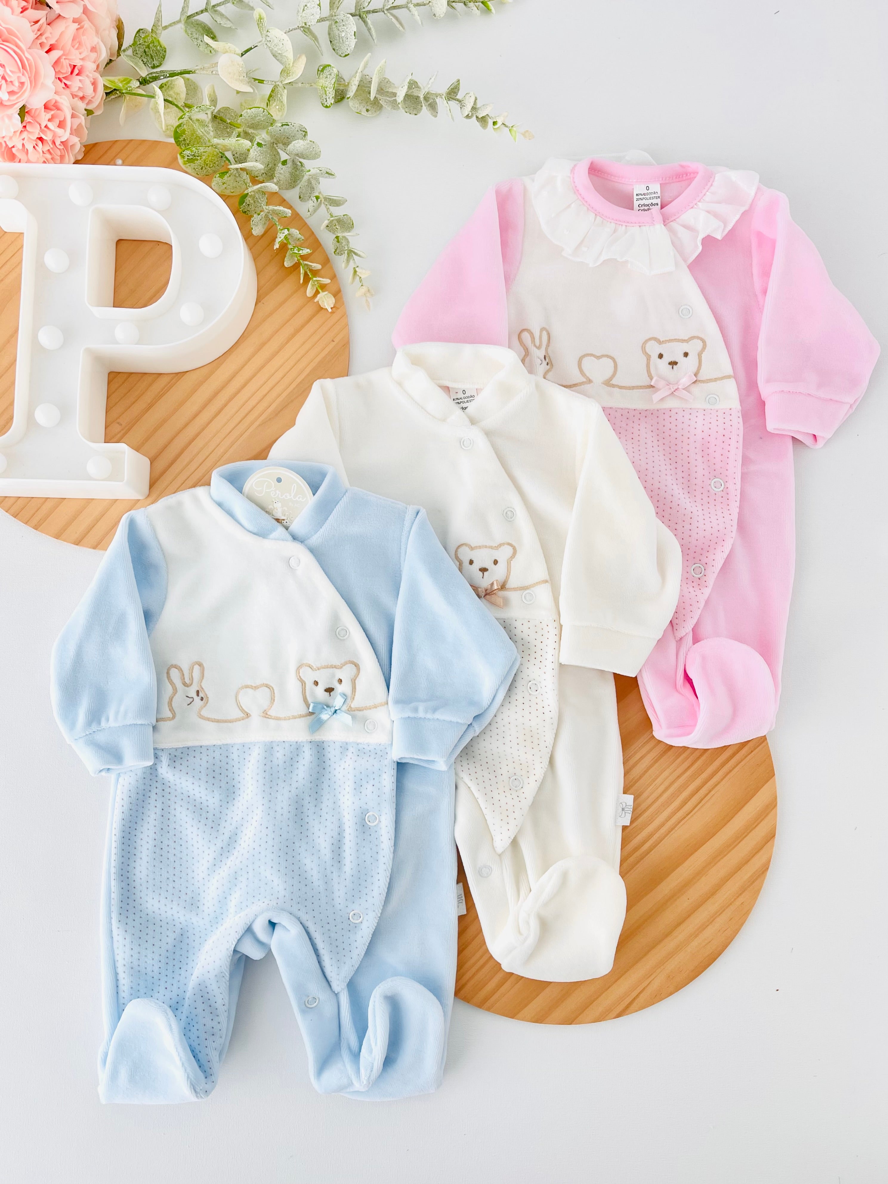 Babygrow linha do Amor em Veludo