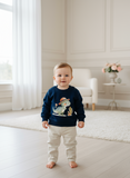 Conjunto explorador: calças em sarja e camisola (3-24m)