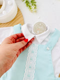 Conjunto João verde água: fofo e camisola