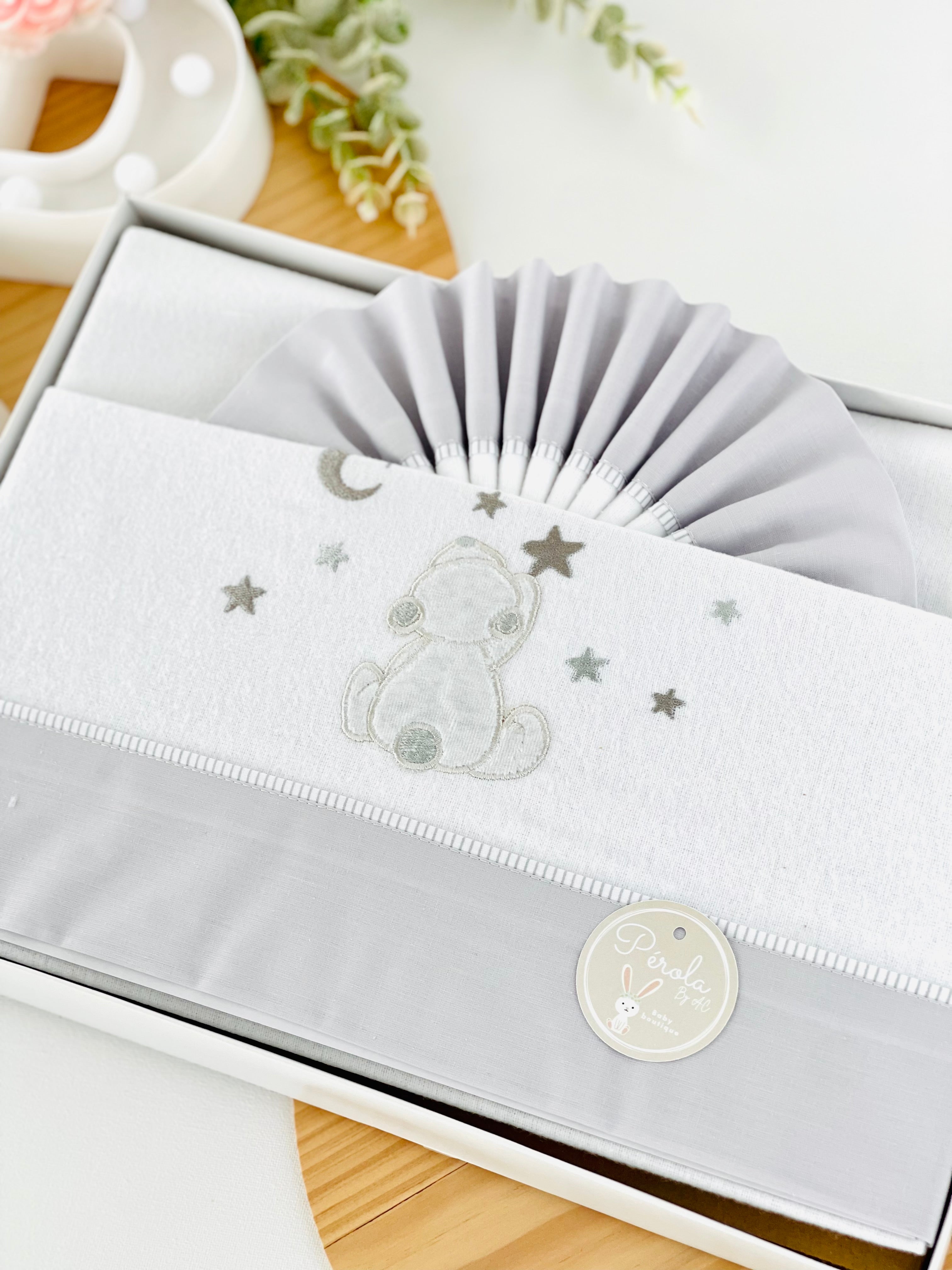 Lençóis flanela cama de grades- ursinhos