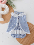Conjunto riscas azul menina