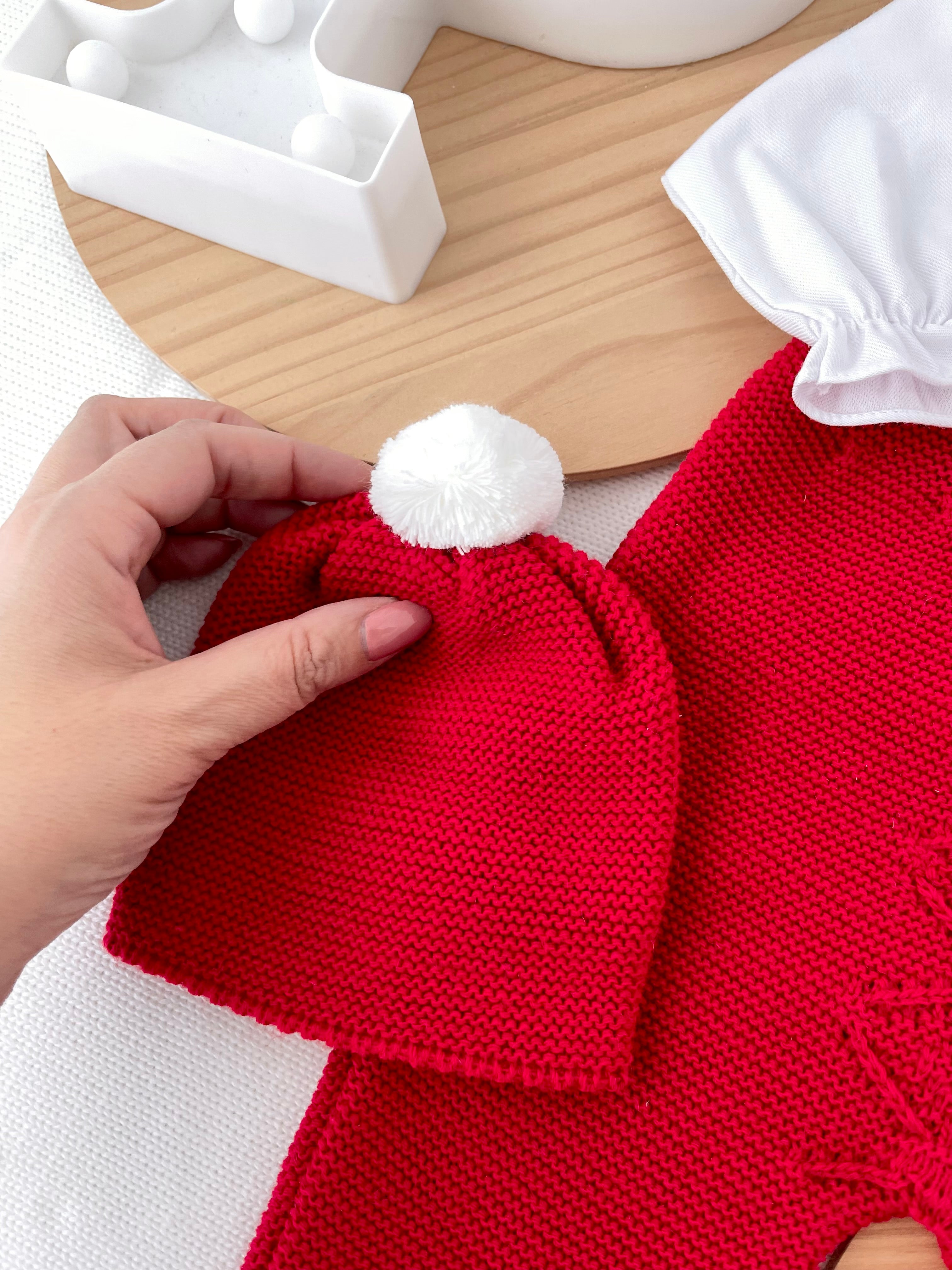 Saída maternidade menino vermelho- Outono/Inverno