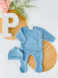 Conjunto menino: camisola, calças e gorro Outono/Inverno