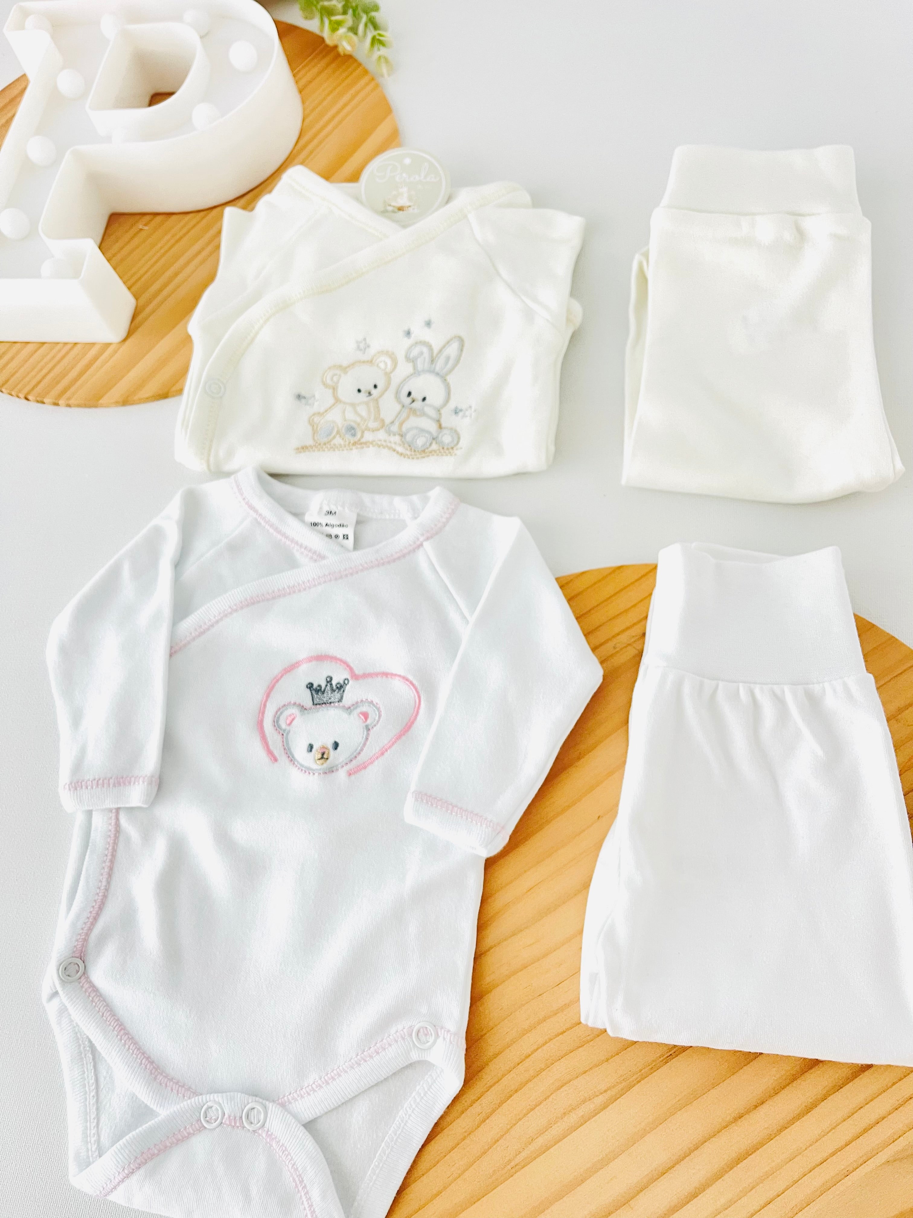 Pack oportunidade 4 peças: 2 bodies e 2 calças