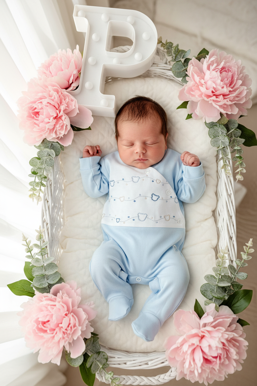 Babygrow carinhas de urso algodão