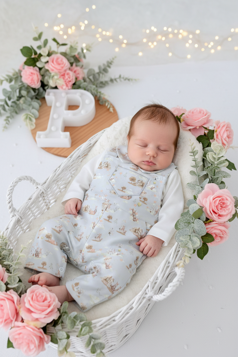 Jardineiras e camisola com carda Outono Inverno