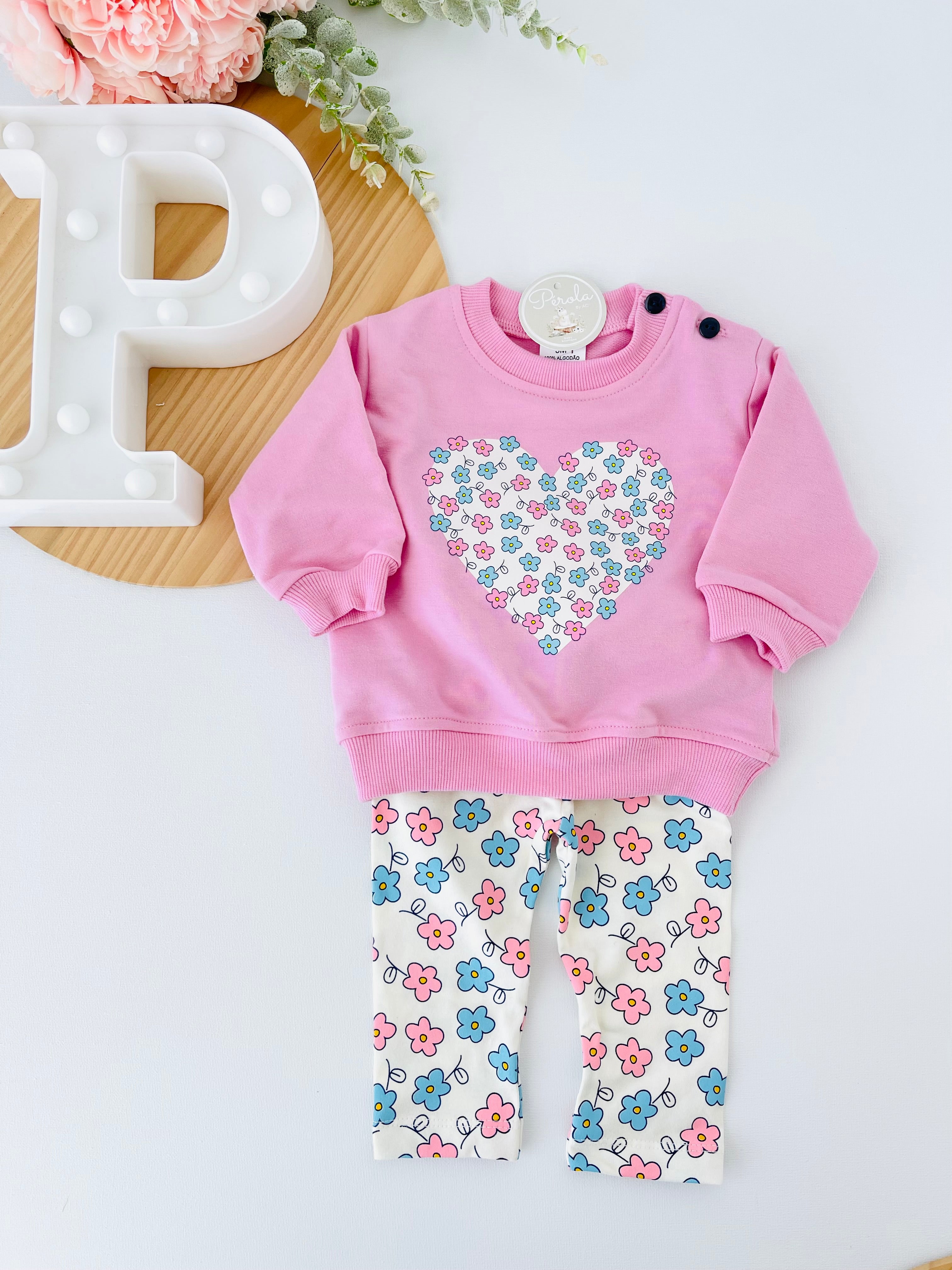 Fato de treino flores