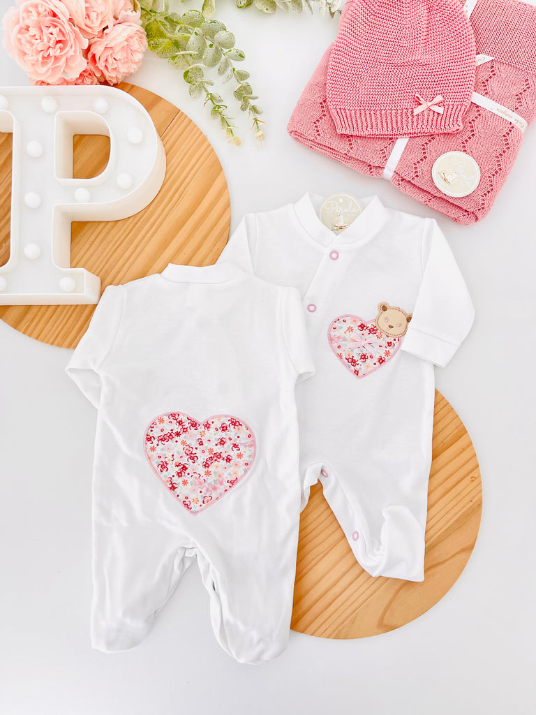 Babygrow Coração em algodão