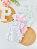 Conjunto bordado: Fofo e blusa