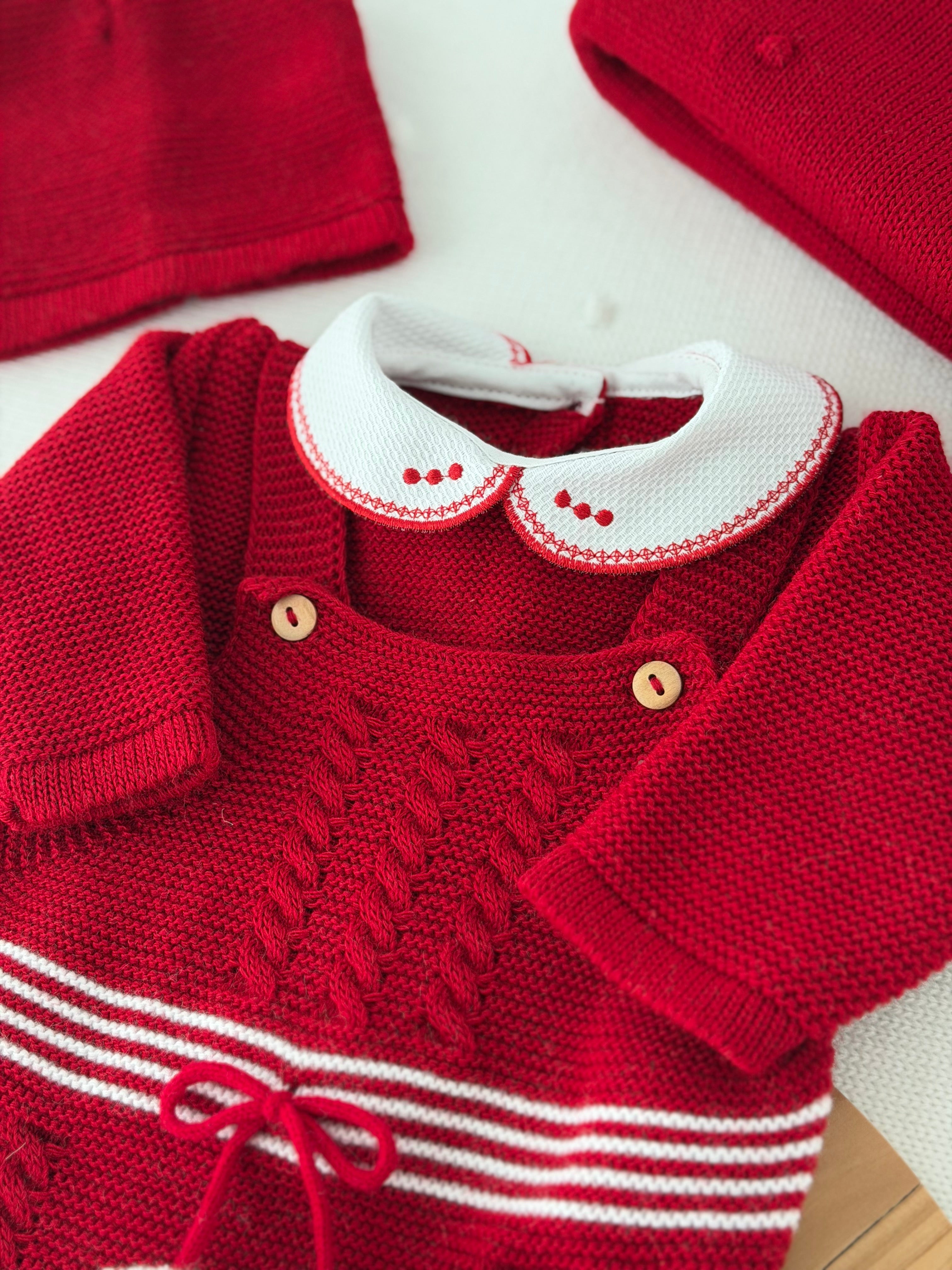 Pack saída de maternidade vermelho com manta