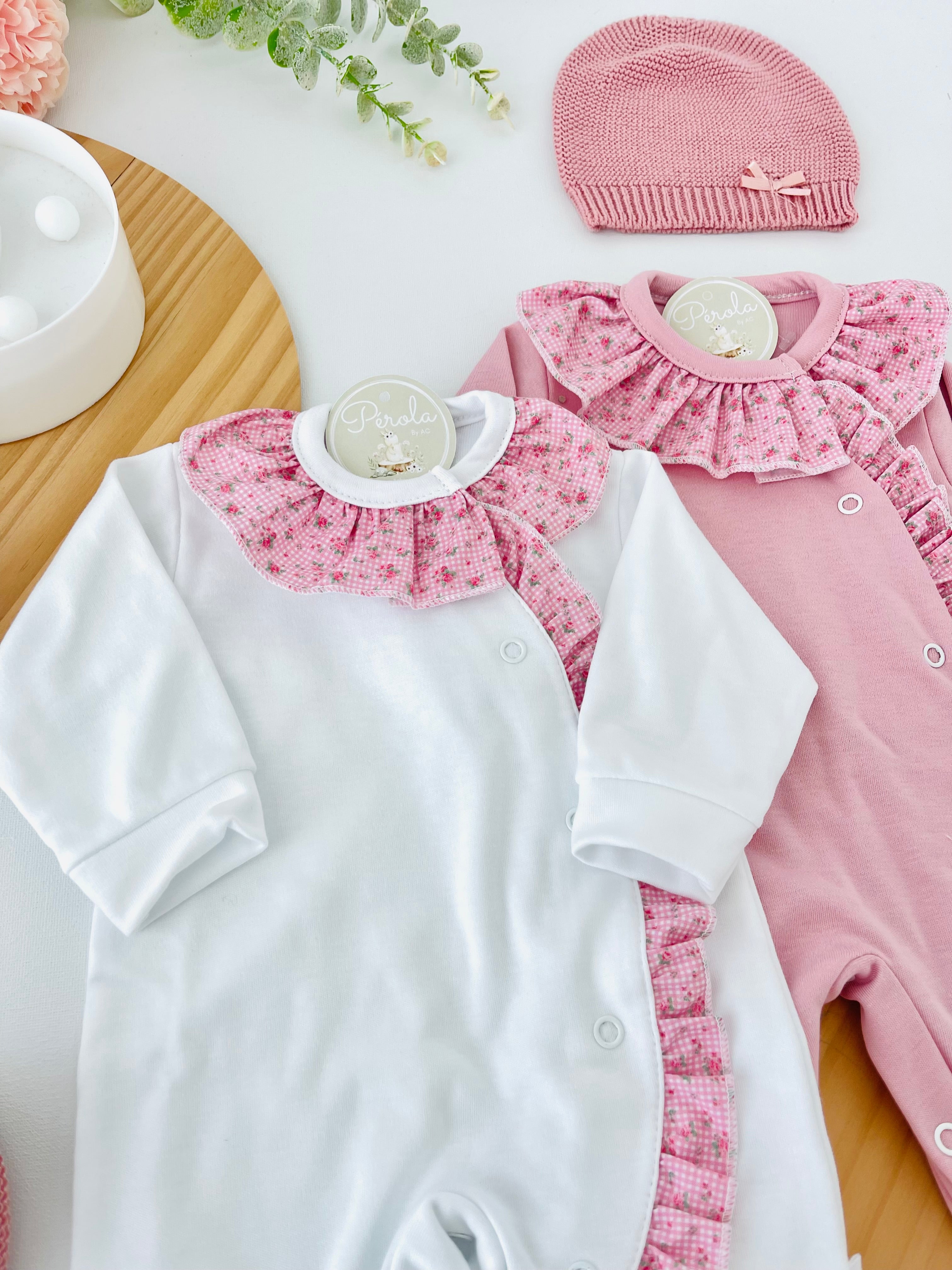 Babygrow em algodão - tema flores