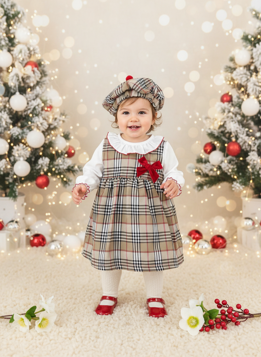 Vestido, blusa e bóina estilo Burberry 2.0