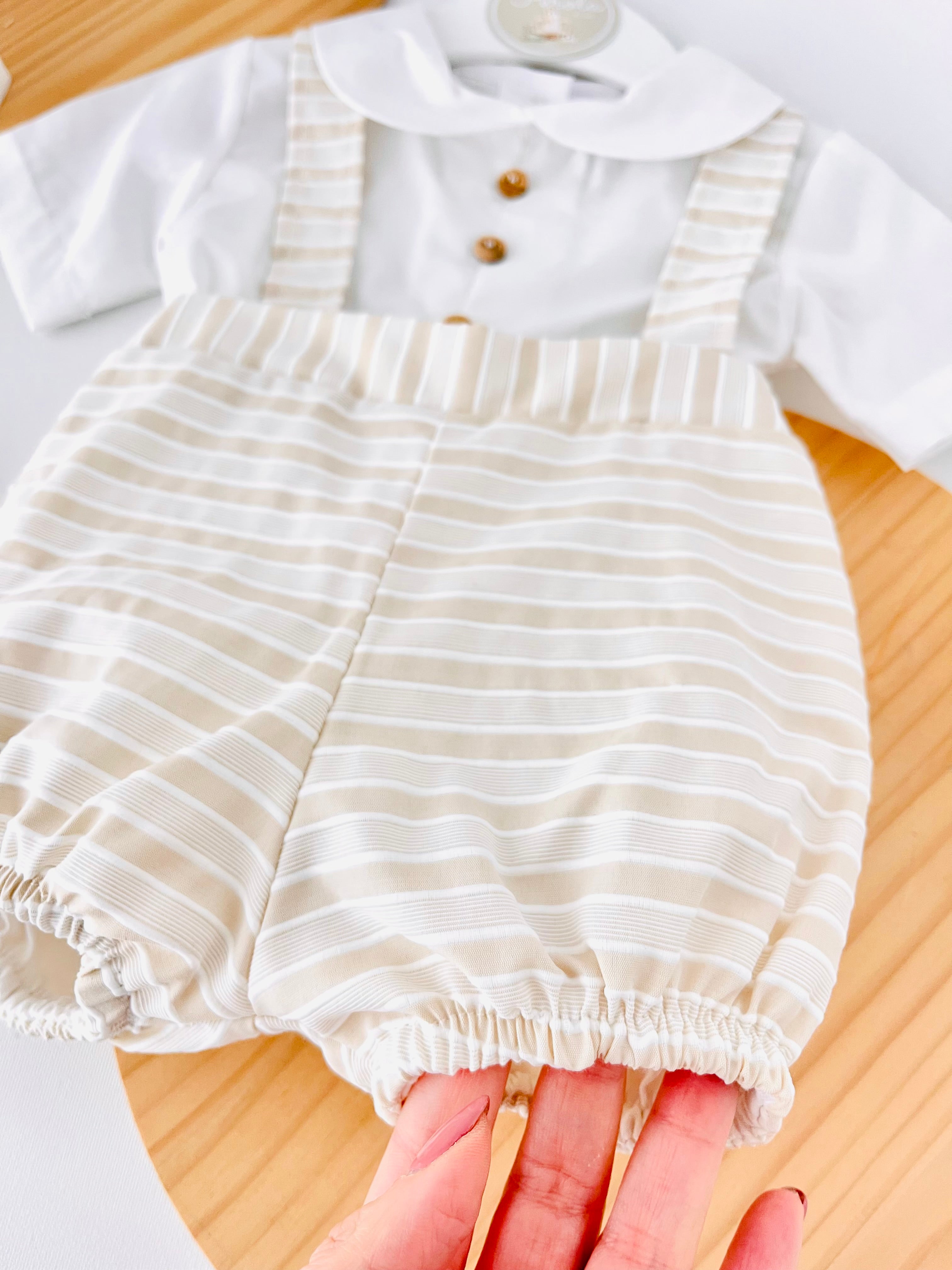 Conjunto pérola menino: fofo e camisa