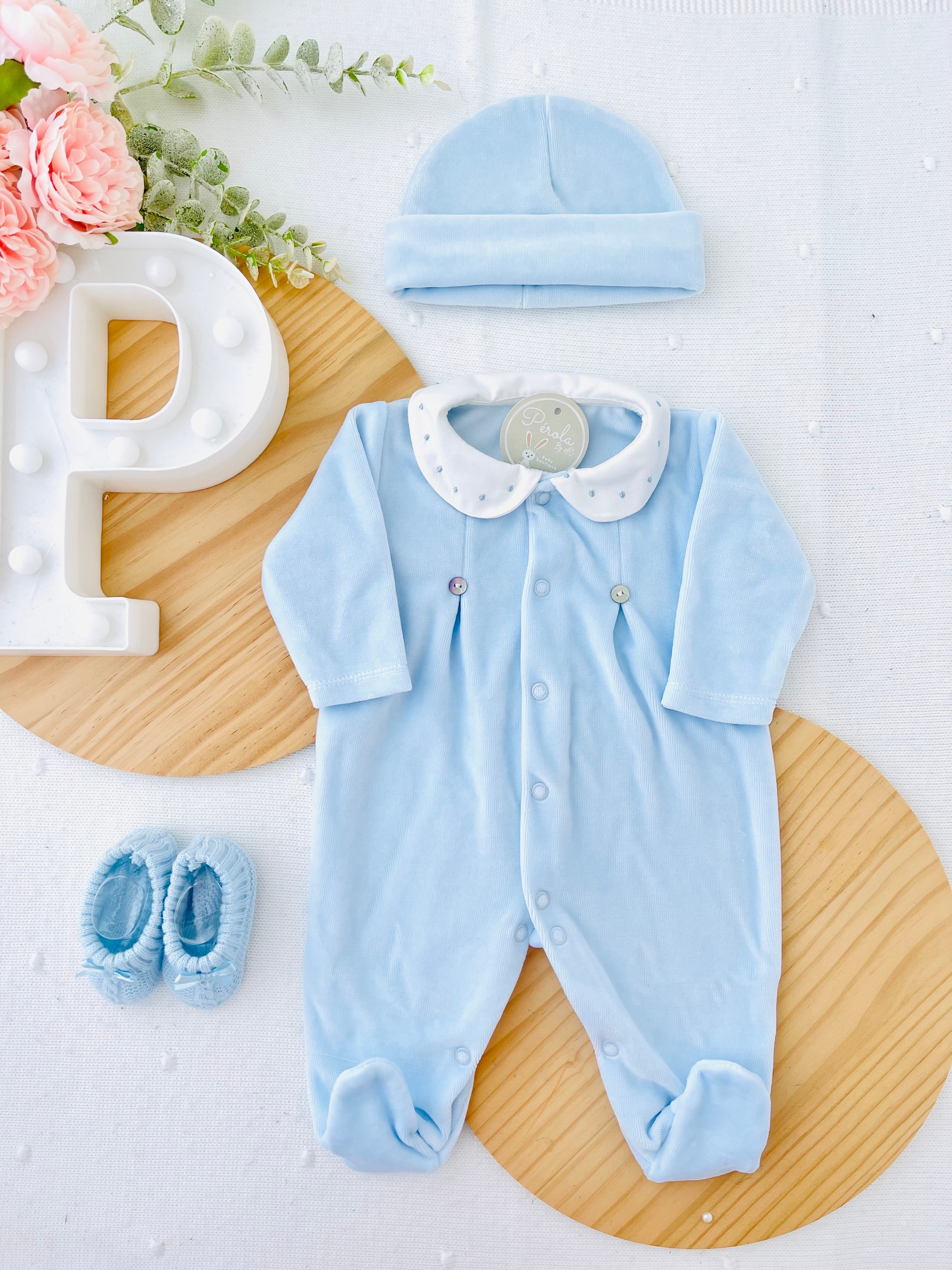 Babygrow bolinha VELUDO