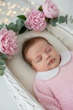 Conjunto rosa: camisola e tapa fraldas 1/3M