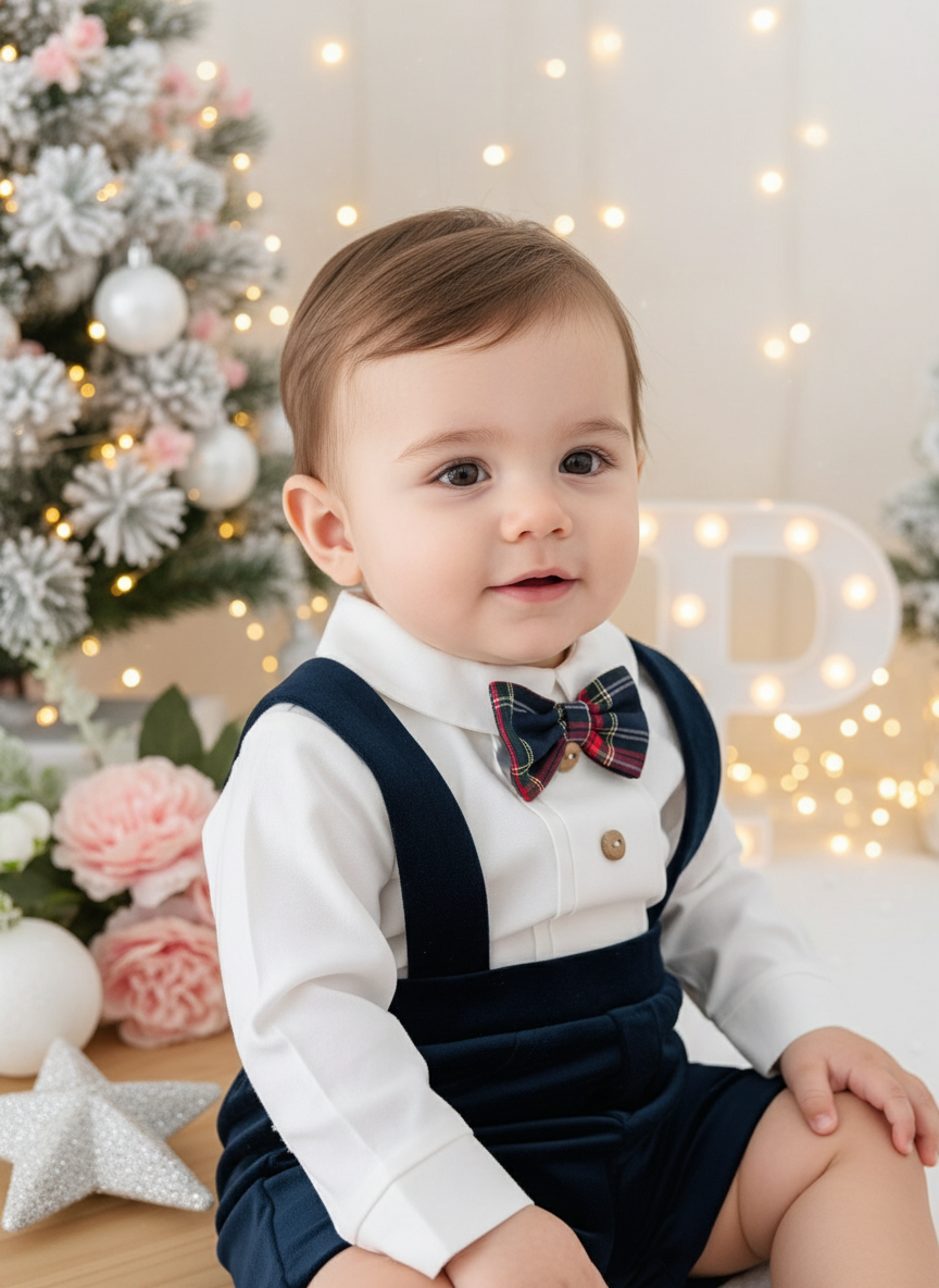 Conjunto premium em veludo: Calções com alças e camisa