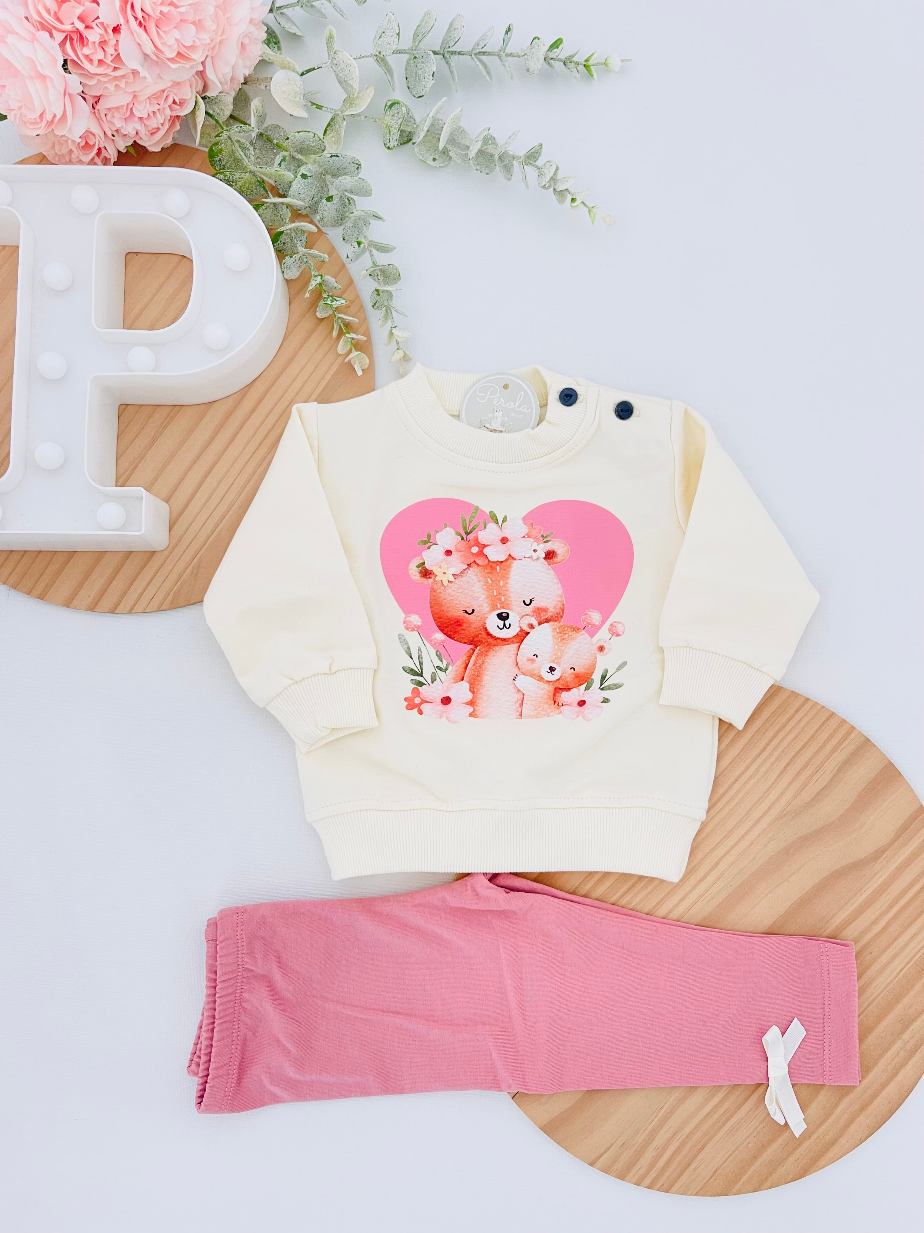 Fato treino ursinhos com carda