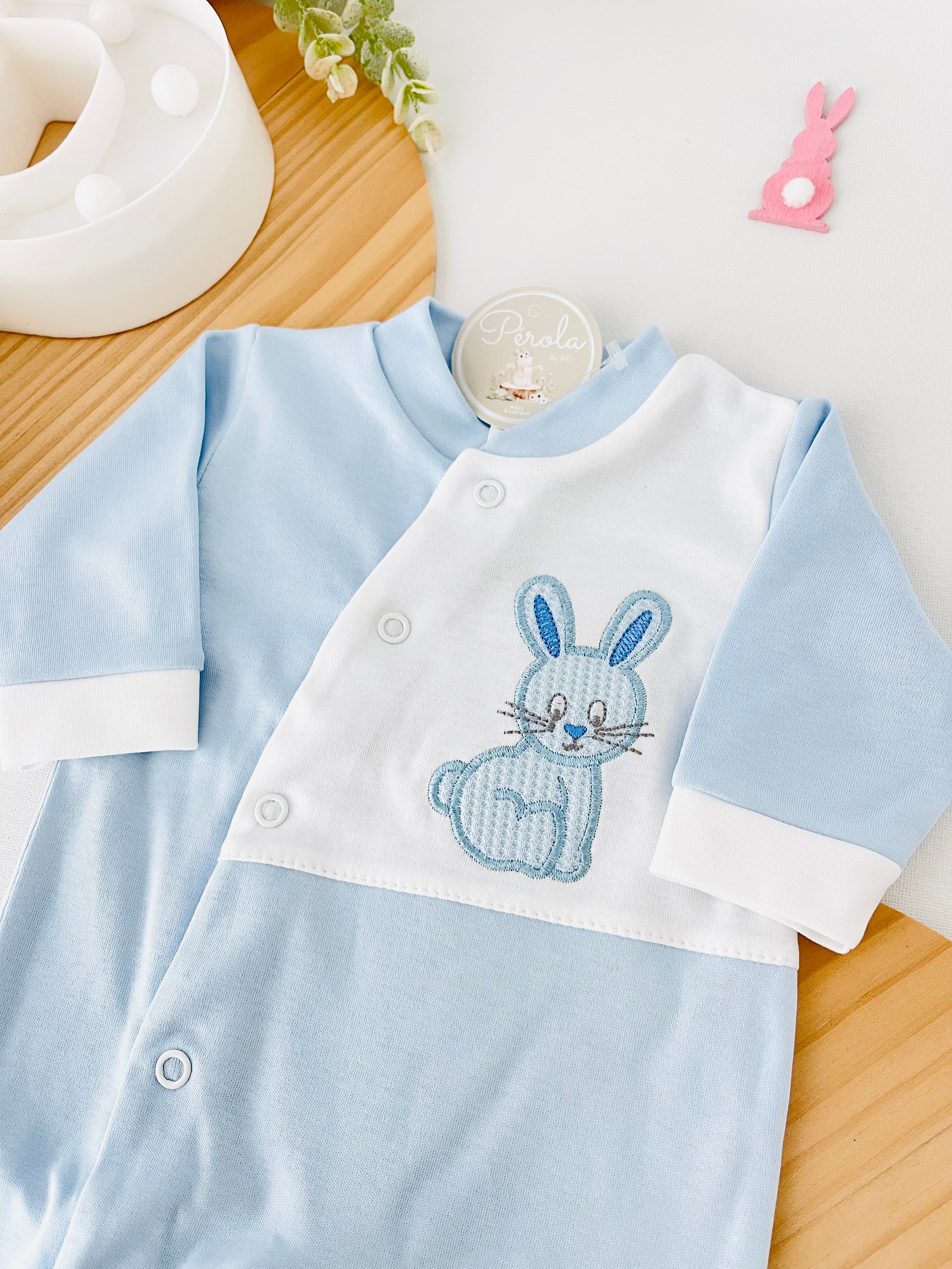 Babygrow coelho algodão