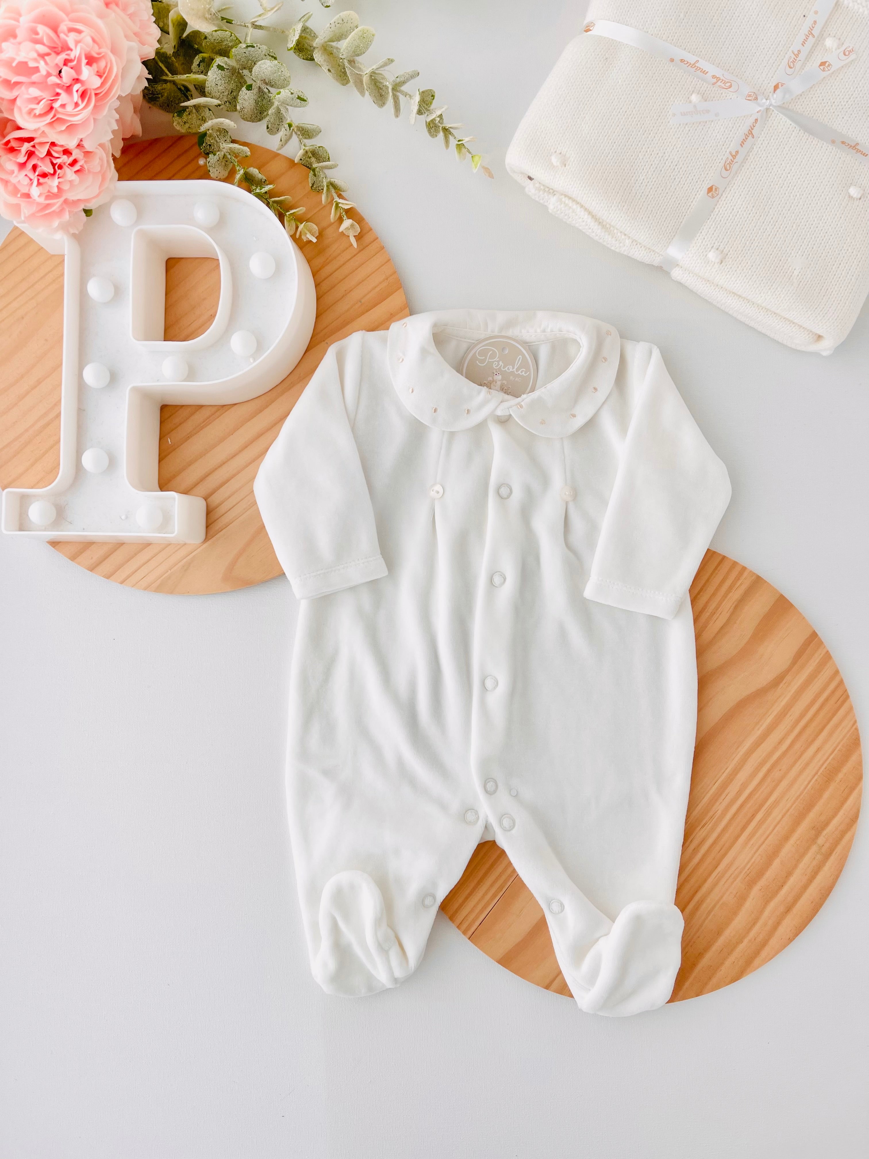 Babygrow bolinha VELUDO