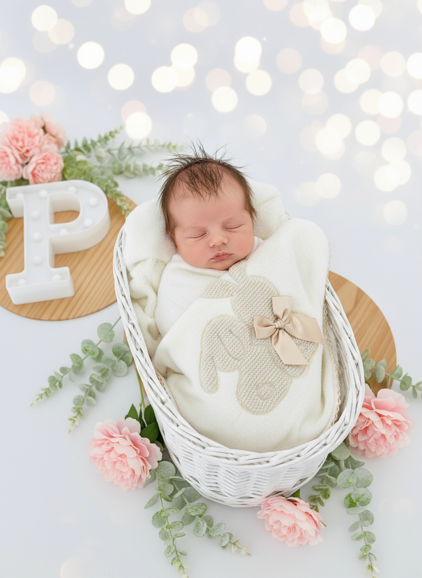 Manta quentinha tema coelhinhos