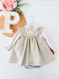 Conjunto Carmo: vestido, tapa fraldas e blusa