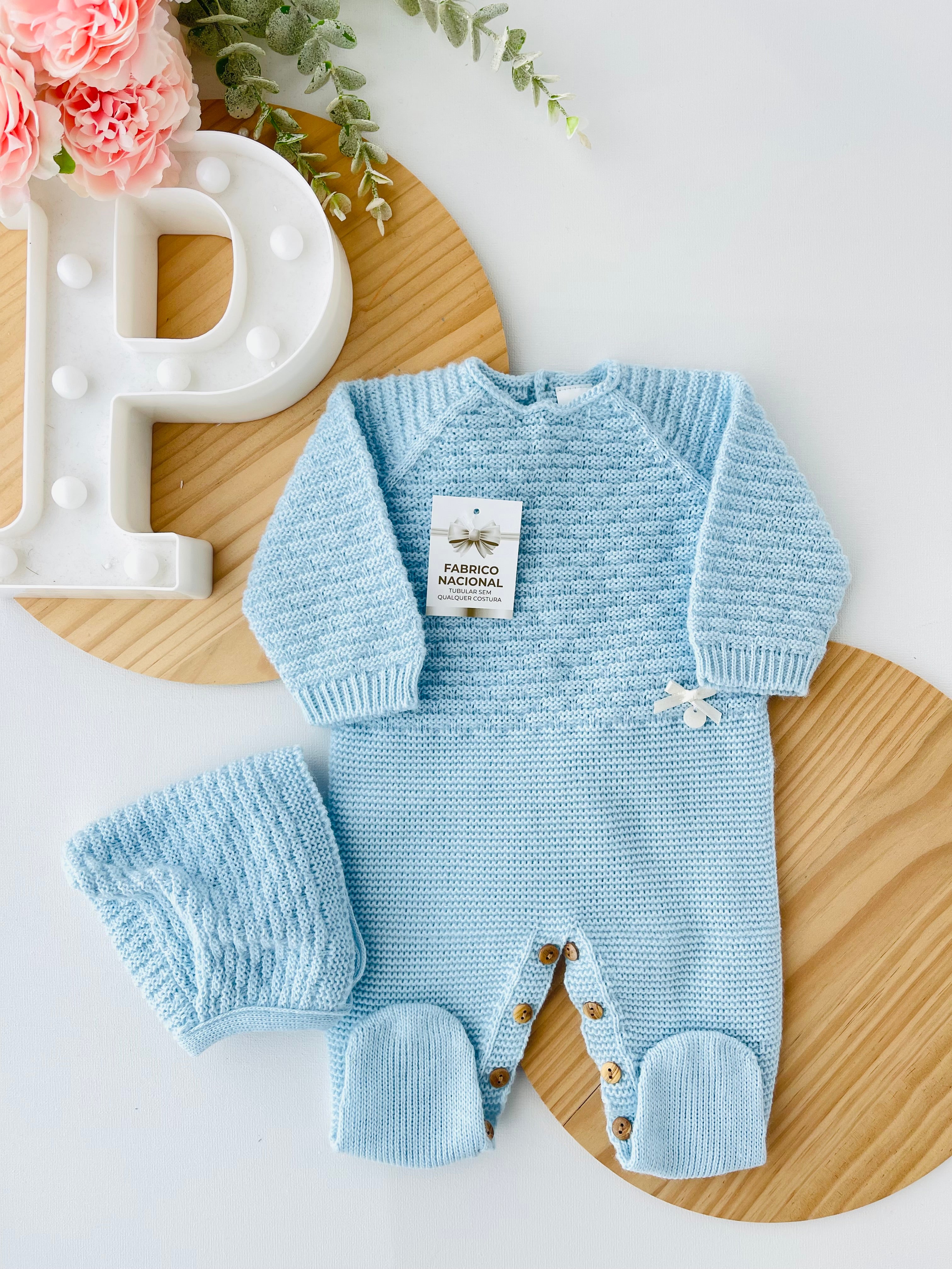 Saída de maternidade: Babygrow e touca Outono/Inverno