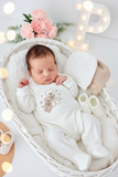 Babygrow corações em veludo