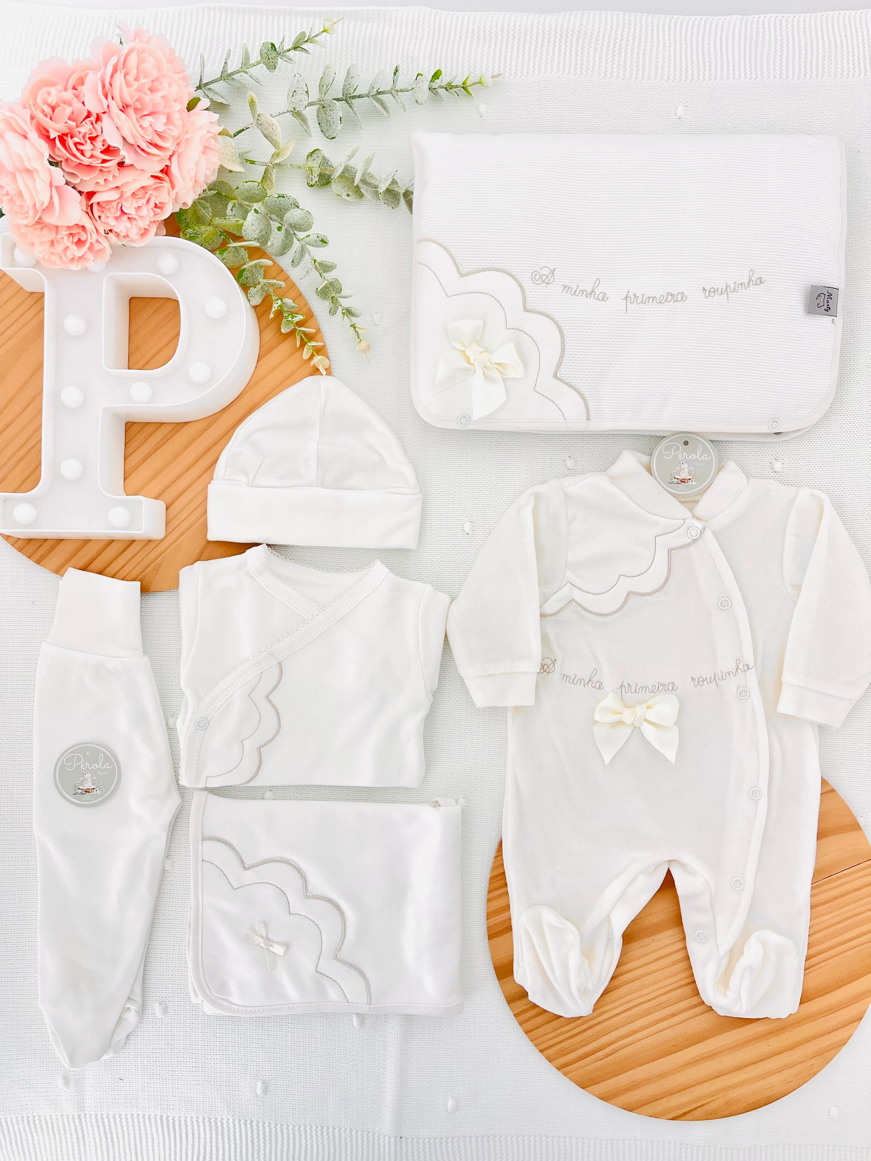 Conjunto primeira roupinha veludo