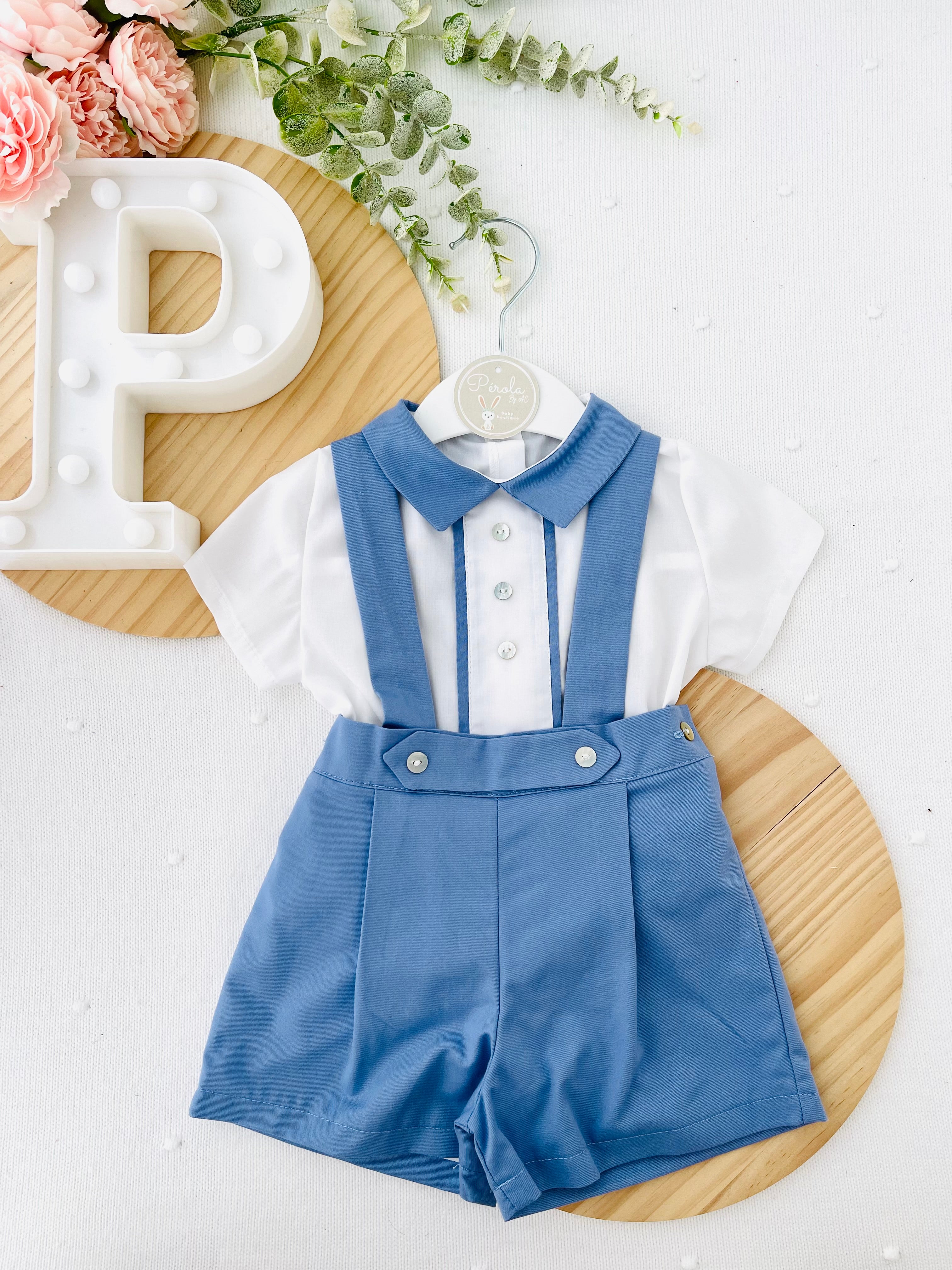 Conjunto cerimónia azul