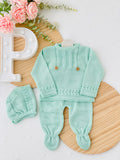 Conjunto unissexo verde água