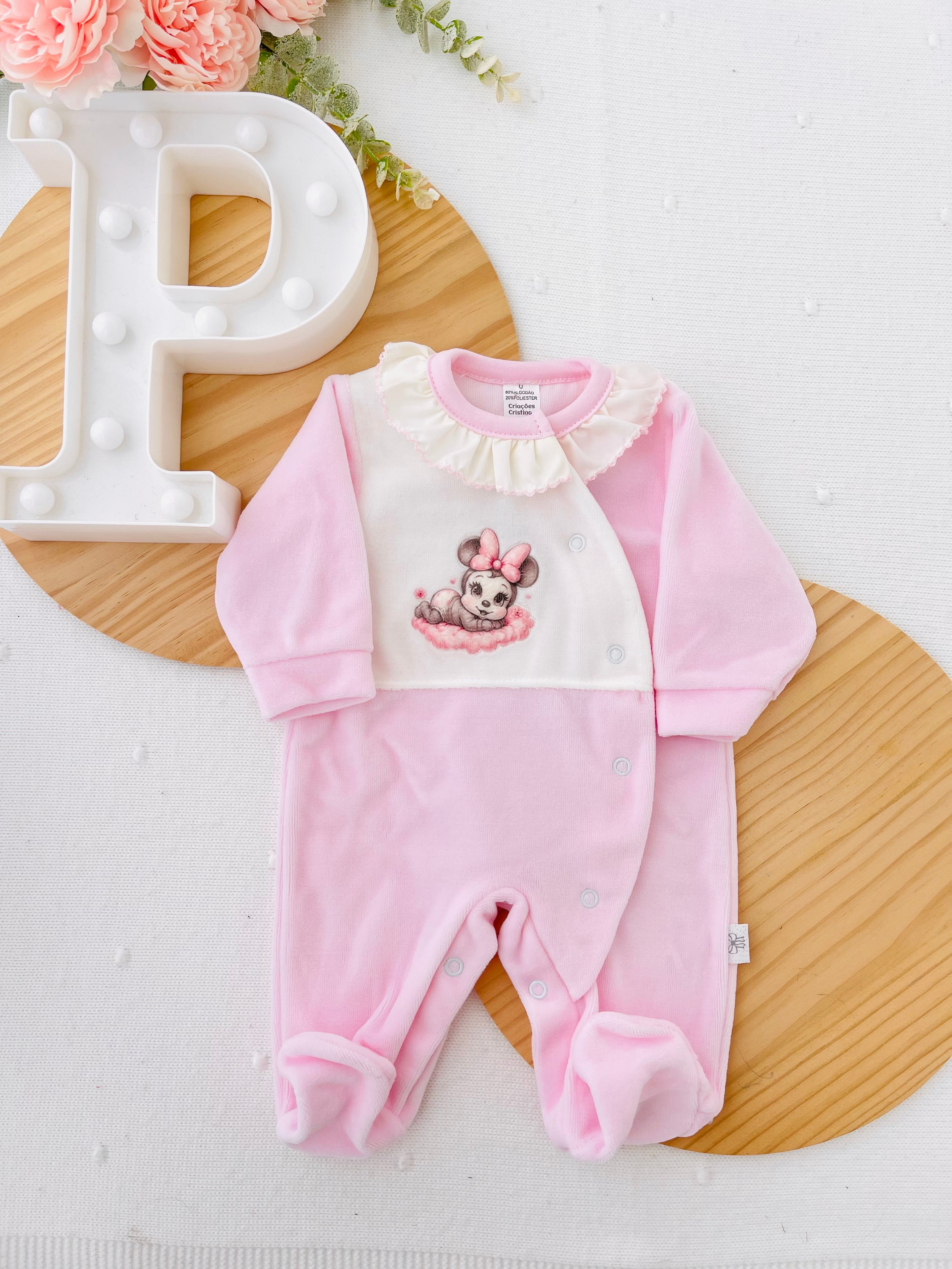 Babygrow Minnie Mickey veludo