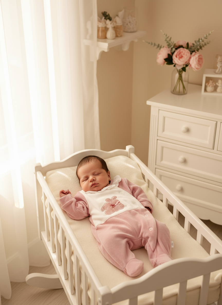 Babygrow tema coelhinhos em malha