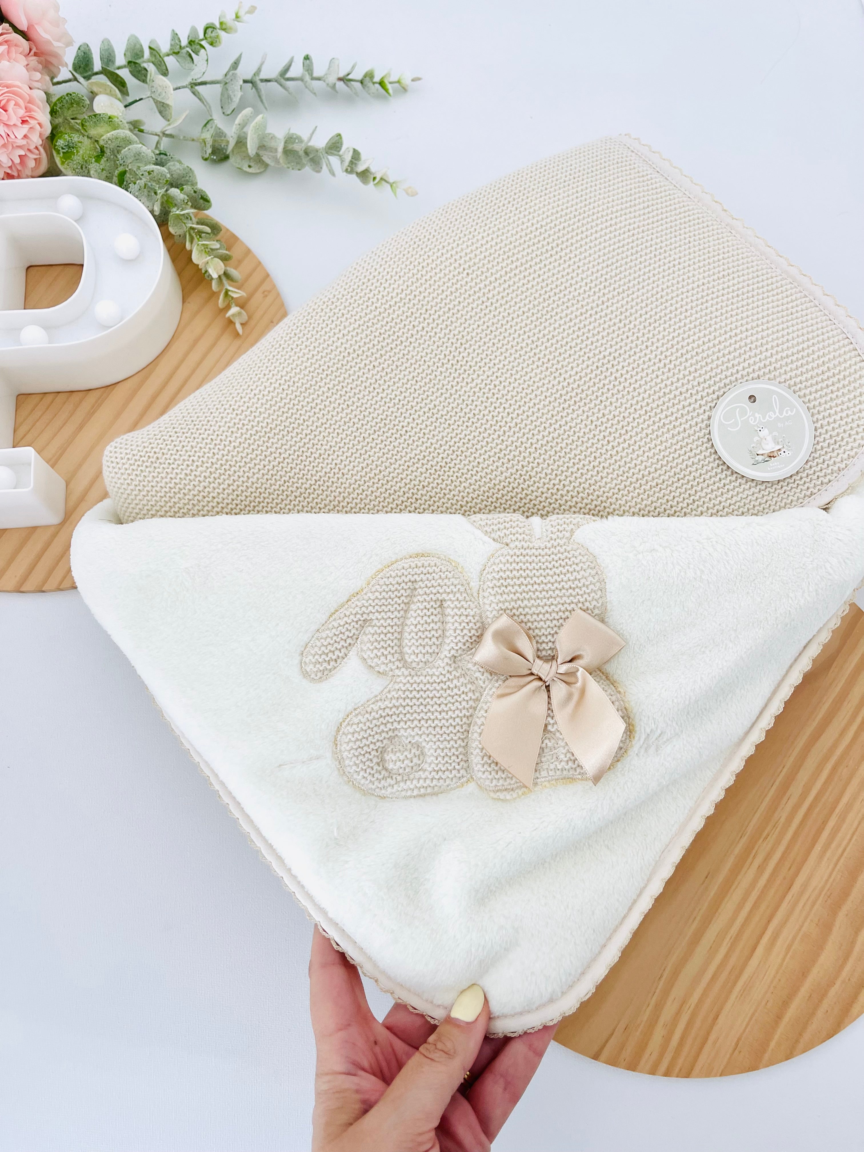 Manta quentinha tema coelhinhos