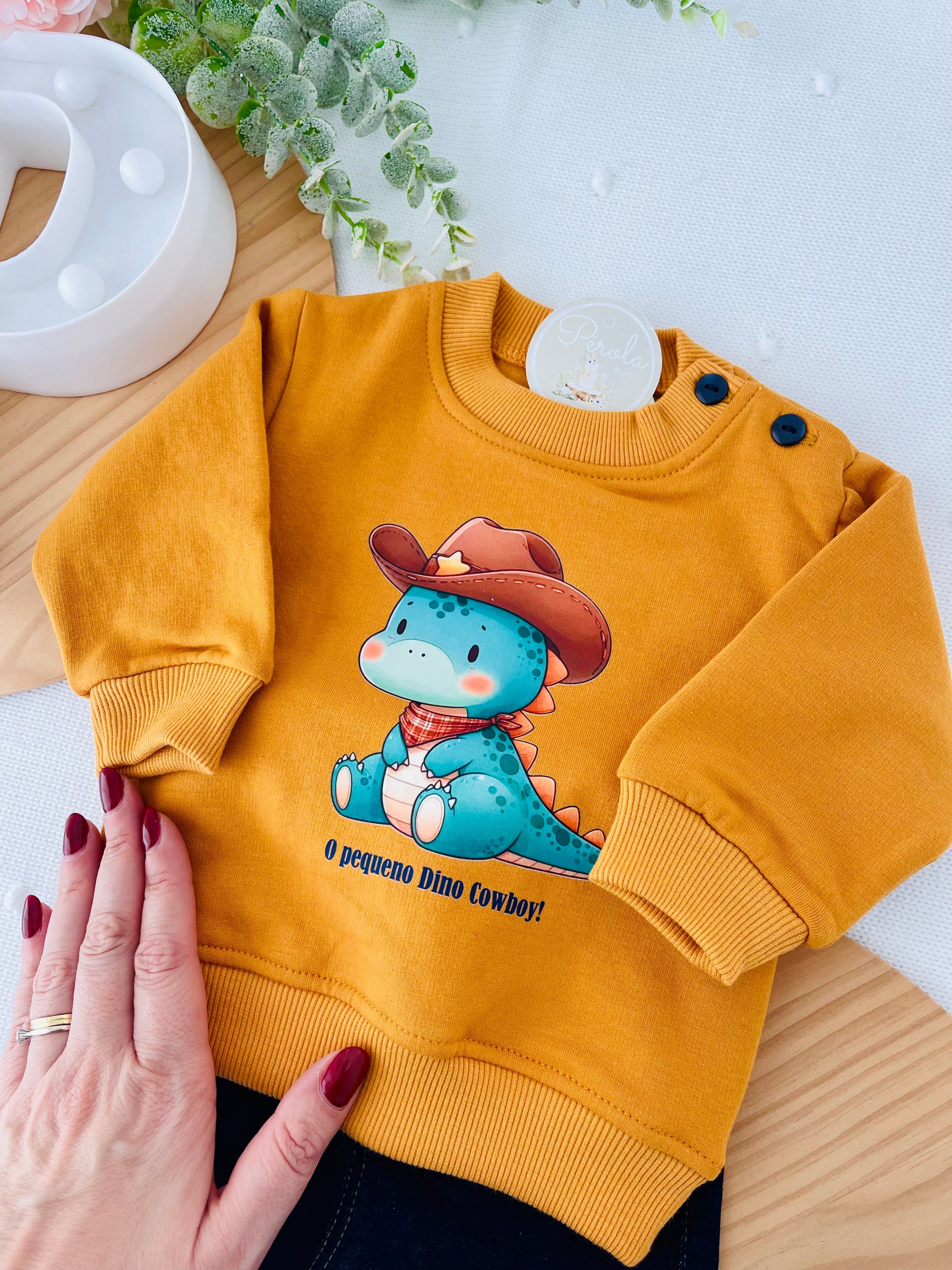 Camisola e calças de ganga: pequeno cowboy