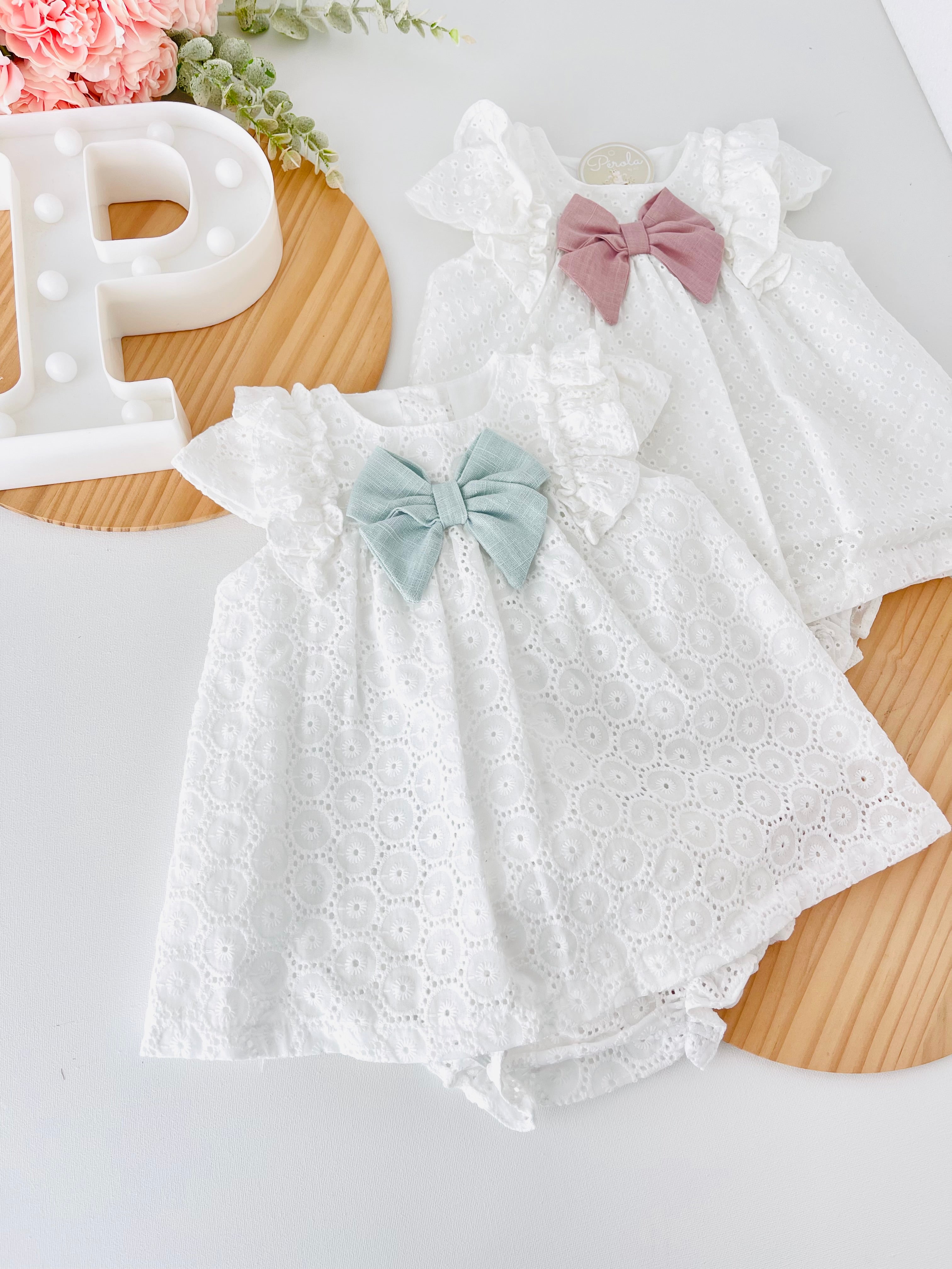 Conjunto Maria : vestido e tapa fraldas