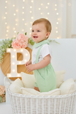 Conjunto Pequeno Príncipe: calções com suspensórios e camisa 3-12M