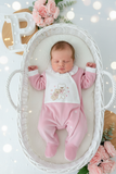 Babygrow corações em veludo